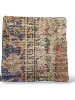 Ottoman Pouffe Art Deco Bohem Halı El Dokuması Vintage Kırlent Minder 40X40CM 375
