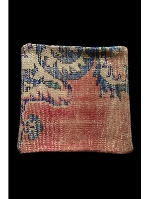 Ottoman Pouffe Açılışa Özel %50 Off ! Art Deco El Dokuması Halı Vintage Kırlent Minder 40X40CM (0118)