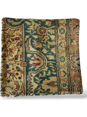 Ottoman Pouffe Art Deco Bohem Halı El Dokuması Vintage Kırlent Minder 40X40CM 289