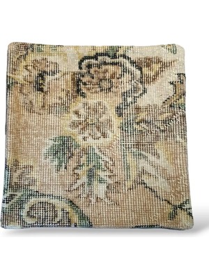 Ottoman Pouffe Art Deco Bohem Halı El Dokuması Vintage Kırlent Minder 40X40CM 376
