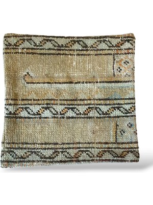 Ottoman Pouffe Art Deco Bohem Halı El Dokuması Vintage Kırlent Minder 40X40CM 248
