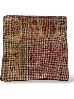 Ottoman Pouffe Art Deco Bohem Halı El Dokuması Vintage Kırlent Minder 40X40CM 198