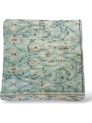 Ottoman Pouffe Art Deco Bohem Halı El Dokuması Vintage Kırlent Minder 40X40CM 356