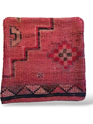 Ottoman Pouffe Art Deco Bohem Halı El Dokuması Vintage Kırlent Minder 40X40CM 420