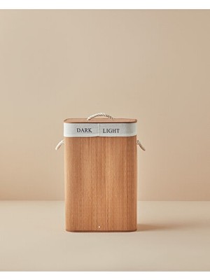Maison Luré Doğal Görünümde Açık Kahverengi Bambu Çamaşır Sepeti