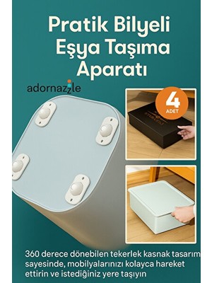 Maison Luré Döner Tekerlekli Eşya Taşıma Aparatı, Koltuk ve Dolaplar Için Pratik Çözüm