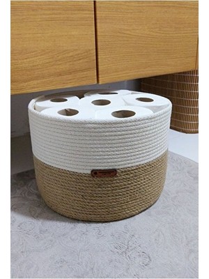 Maison Luré 12'li Çok Amaçlı Hasır Saklama Kutusu, Tuvalet ve Banyo Düzeni
