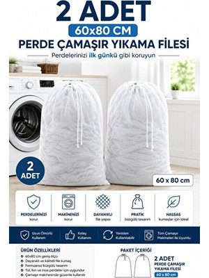 Maison Luré Büyük Boy Perde ve Çamaşır Yıkama Filesi, 60X80 cm