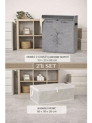 Maison Luré Çok Amaçlı Renkli ve Koyu Katlanır Çamaşır Sepeti, Bakılı Hurç Tasarımı
