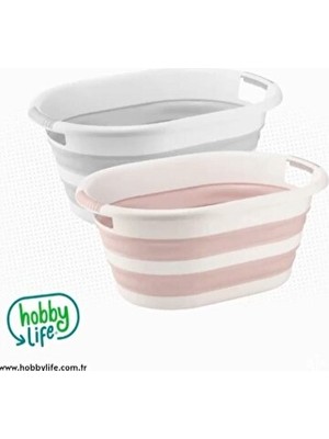 Maison Luré Katlanabilir 25 Litre Çamaşır Sepeti, Ekstra Depolama