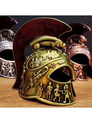 Eco Lounge Metal Dekoratif Şövalye Miğferi - Tarihi Tasarım - 10X5 cm