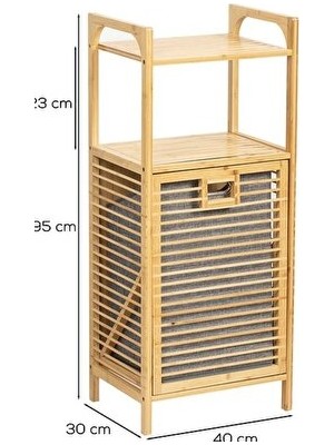 Maison Luré Çok Amaçlı Bambu Kirli Sepetli Düzenleyici, Banyo ve Çamaşır Odası Için