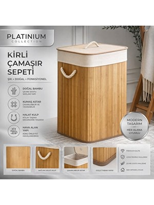 Maison Luré El Yapımı Bambu Katlanabilir Çamaşır Sepeti ile Doğal Dekorasyon