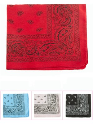 Ronanna Buğz Oval Desenli Keten Bandana 50*50