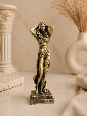 Imosas Afrodit Dekoratif Biblo 14 cm – Antik Yunan Tanrıçası Heykeli Bronz Görünümlü