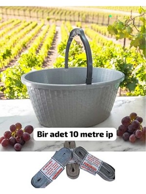 Vaelmont Pratik Meyve ve Balkon Taşıma Sepeti, Dayanıklı Plastik Tasarım 40X30X19 cm