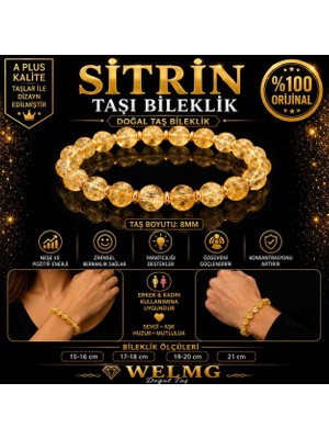 welmg Sitrin Taşı Bileklik