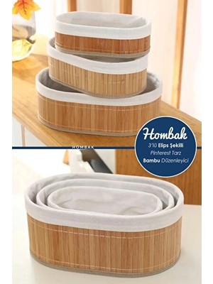 Vaelmont Pinterest Stil Bambu Sepet, Çok Amaçlı Hasır Saklama Çözümü