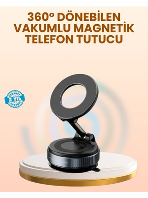 Elivora Vakumlu Manyetik Araç Telefon Tutucu Güçlü Tutuş