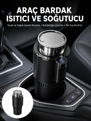 Elivora Isıtma Soğutma Özellikli Araç Bardaklığı Çakmak Girişli Akıllı Yeni Nesil
