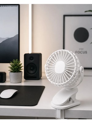 Elivora 360 Derece Ayarlanabilir Sessiz Çalışan Mandallı Fan