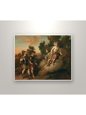 Michu Gerard Hoet – The Goddess Diana Appearing Before Two Soldiers Poster, Mitoloji Duvar Tablosu