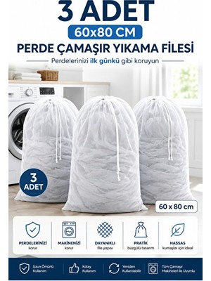 Vaelmont Yıkama Filesi Seti - Çamaşırlarını Güvende Tutar Çamaşır Sepeti