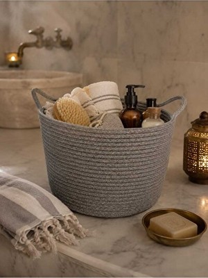 Vaelmont Çok Amaçlı Saplı Sepet, Çamaşır, Oyuncak ve Battaniye Düzeni Çamaşır Sepeti 26X20 cm