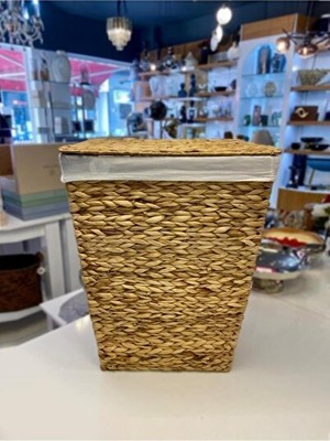 Vaelmont Bej Hasır Çamaşır Sepeti - 45X36X58 Cm, Şık ve Hafif Saklama Çözümü