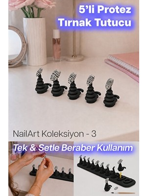 Vaelmont Protez Tırnak ve Nail Art Tutucu - Tırnak Tasarım ve Boyama Standı Makyaj & Takı Organizeri
