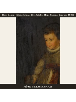 Michu Hans Canon – Kinderbildnis (Großnichte Hans Canons) (Around 1880) Poster, Figüratif Duvar Tablosu
