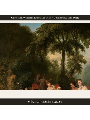 Michu Christian Wilhelm Ernst Dietrich – Gesellschaft Im Park 1750 Poster, Figüratif Duvar Tablosu