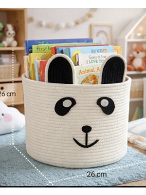Vaelmont Bebek Odası Panda Sepet ile Oyun ve Kirli Çamaşırı Düzenleyin