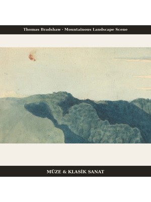 Michu Thomas Bradshaw – Mountainous Landscape Scene Poster, Manzara Duvar Tablosu Çerçevesiz
