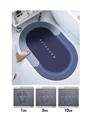 Orvessa Oval Süper Emici Banyo Paspası, Kaymaz ve Konforlu Makyaj & Takı Organizeri