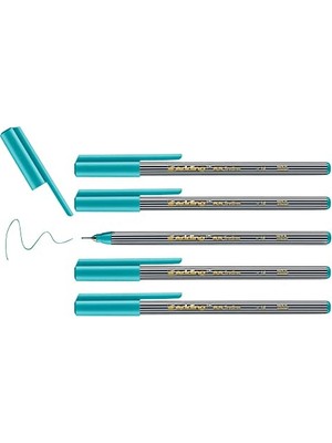 Edding 55 Fineliner - Turkuaz - 5 Kalem - 0,3 mm Uç