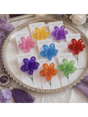 Seka Bride,doğum Günü Hediyelik Lotus Toka Rebkli 12 Adet (Karma Renk)