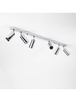 Riolight Riolıght Modern2 Krom2 Hareketli2 Başlık 6XGU10 LED Spot Avize(Ampul DAHİL)UZUNLUK:120CM