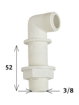 Hobibahçem Klozet Temiz Su Giriş Dirseği 5,2 cm 3/8