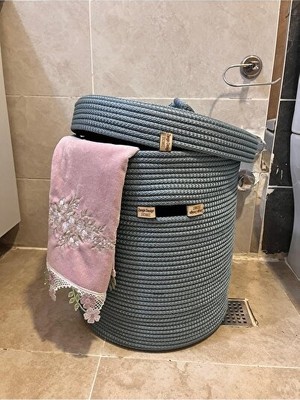 Vaelmont Banyo Için Şık Çamaşır Sepeti, Organize ve Temiz Görünüm