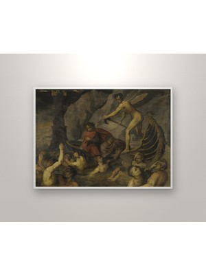 Michu Jacopo Ligozzi – Scene From The Divine Comedy 1 Poster, Mitoloji Duvar Tablosu Çerçevesiz