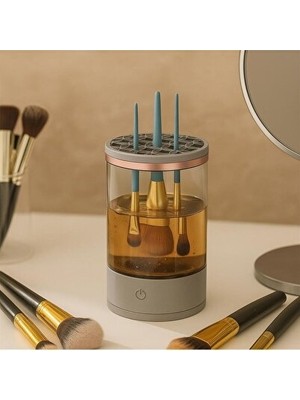 Orvessa USB Şarjlı Çok Yönlü Makyaj Fırçası Temizleyici ve Kurutucu Makyaj & Takı Organizeri