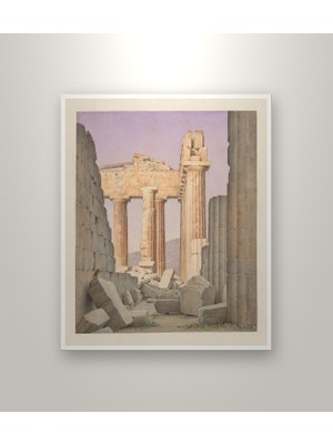 Michu Harald Conrad Stilling – Greece, Athens - Parthenon, Inner Peristasis 1853 Poster Duvar Tablosu
