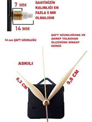 Orvessa Sessiz Çalışı Saat Mekanizması, Küçük Boy, Güçlü ve Güvenilir Duvar Saati