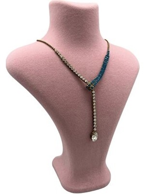 Orvessa Pembe Süet Kumaş Kolye Mankeni, 22/18 Cm, Şık Tasarım Makyaj & Takı Organizeri