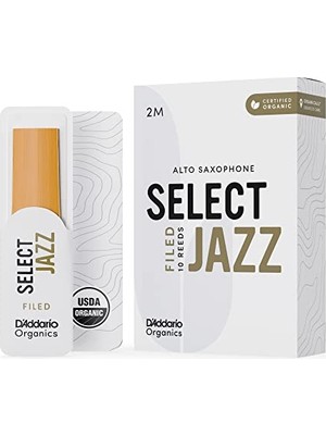 Aesco Organik Select Jazz Filed Alto Saksafon Dilleri - Saksafon Boruları - Ilk ve Tek Organik Kamış Borusu - 2 Orta, 5 Paket