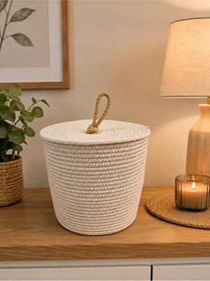Orvessa Çok Amaçlı Kapaklı Organizer 20X20 cm - Pratik ve Estetik Saklama Ünitesi Sepet