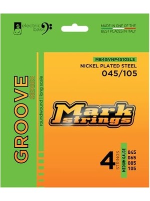 Aesco Groove Nickel Plated Steel 45-105 Bas Teli