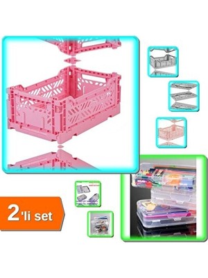 Orvessa Katlanabilir 2 Katlı Dolap Organizer Kutusu, Pratik ve Yer Tasarrufu Sağlar Sepet