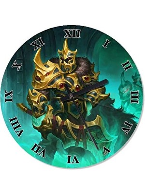 Orvessa 50 cm Çap Retro Dota 2 Wraith Duvar Saati - Oyun Severler Için Özel Tasarım